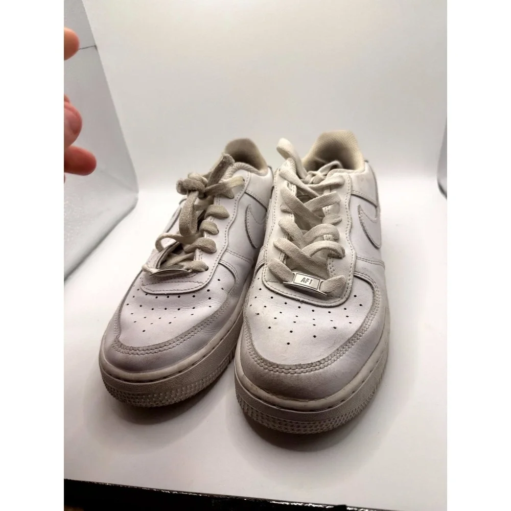 Nike Air Force 1 Low LE GS DH2920-111 Kid 6.5 Sneaker Triple White Leather Shoes